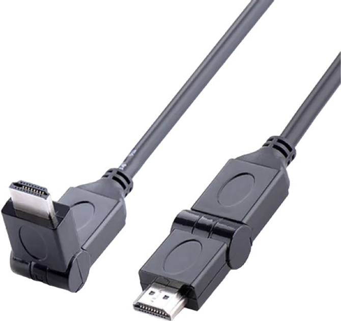 Кабель Reekin HDMI - HDMI Full HD 270В° 3 м Black (HDMI-005-3M) - зображення 1