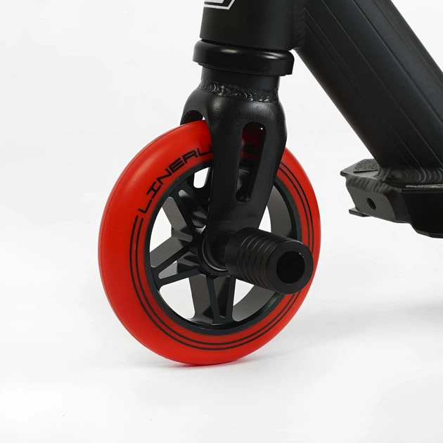 Трюковый самокат Best Scooter LineRunner LR-71405 с рулевой системой HIC, колеса 110 мм + 2 пеги, Черно-красный - изображение 2