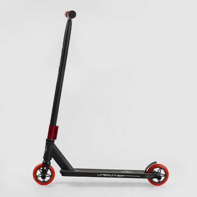 Трюковый самокат Best Scooter LineRunner LR-71405 с рулевой системой HIC, колеса 110 мм + 2 пеги, Черно-красный - изображение 5