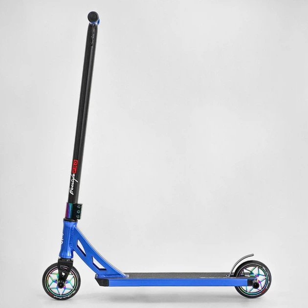 Трюковий самокат Best Scooter Freestyle N-12740 з кермовою системою HIC, колеса 120 мм + 2 пеги, Синий - зображення 2