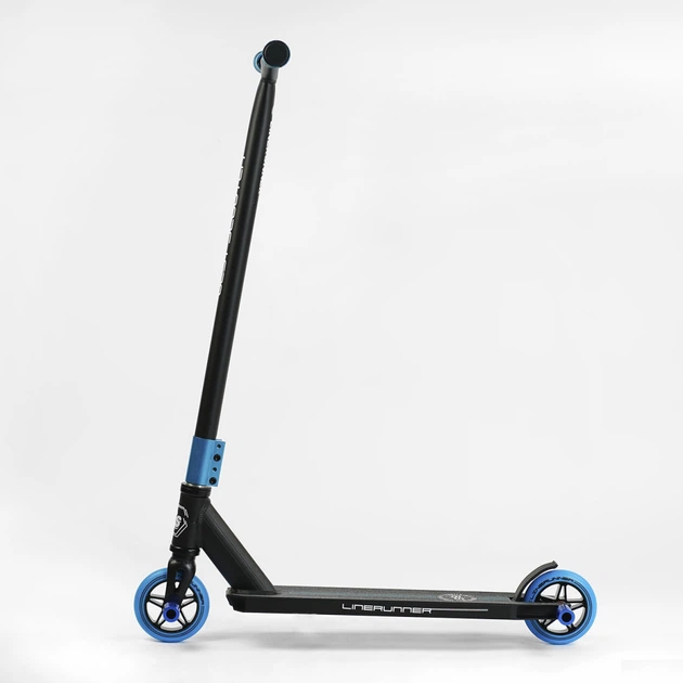 Трюковий самокат Best Scooter LineRunner LR-82063 з кермовою системою HIC, колеса 110 мм + 2 пеги, Чорно-синій - зображення 4