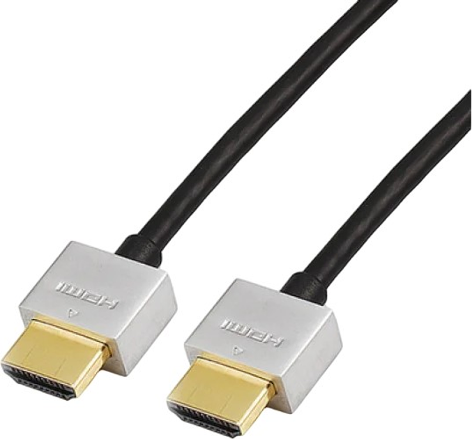 Kabel Reekin HDMI - HDMI Full HD Ultra Slim 3 m Silver/Black (HDMI-009-3M) - obraz 1