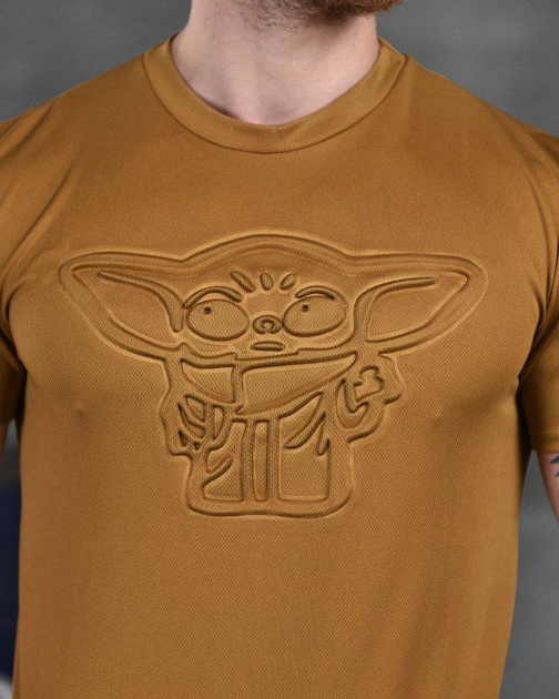 Армійська чоловіча потовідвідна футболка Йода (Yoda) 3XL койот (86477) - зображення 2