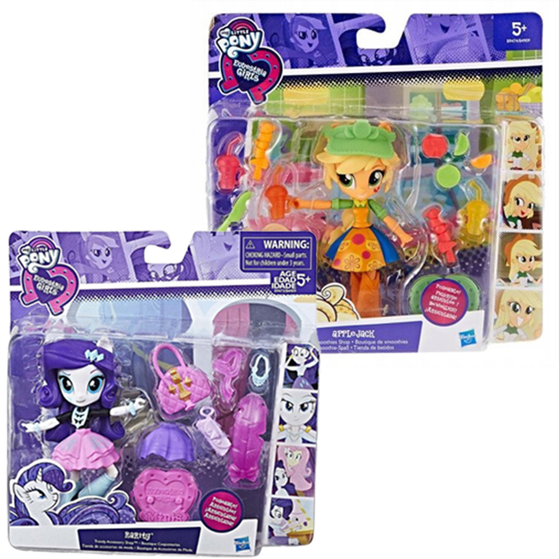 KR★¨̮　Applejack & Fluttershy & Rarity Набор 2 куклы My Little Pony Equestria Girls Apple Jack and Rarity