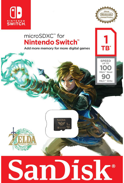 Карта памяти SanDisk MicroSDXC 1TB UHS-I For Nintendo Switch (SDSQXAO-1T00-GN6ZN) - изображение 2