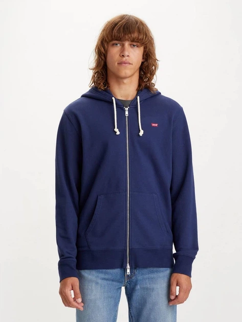 Толстовка на блискавці чоловіча Levi's The Original Hm Zip Up 34584-0011 XL Navy Bl (5401043953905) - зображення 3