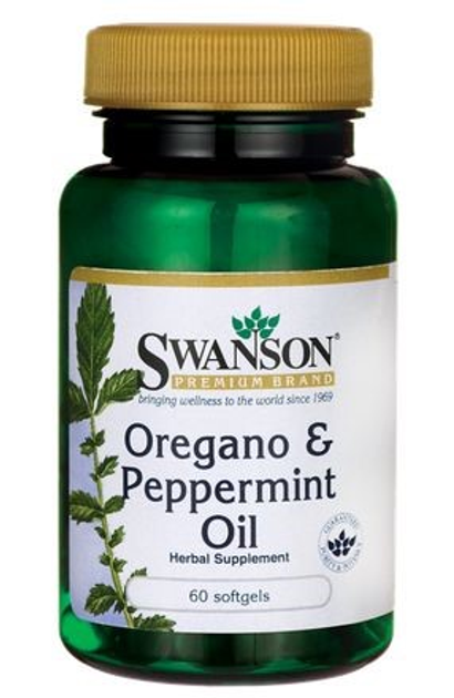 Добавка харчова Swanson Premium Oregano & Peppermint Oil 60 капсул (087614116532) - зображення 1