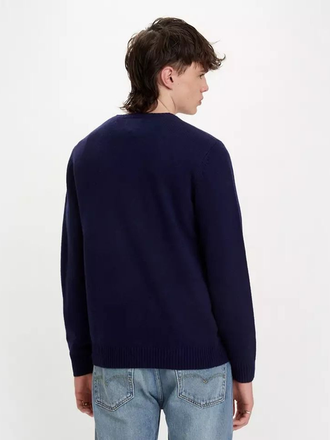 Sweter męski wełniany Levi's Original Hm Sweater A4320-0001 L Granatowy (5401105320737) - obraz 2