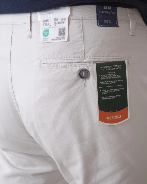 Штани чоловічі CLUB OF COMFORT (GARVEY-7713-G19-9) Кремовий 52 - зображення 5