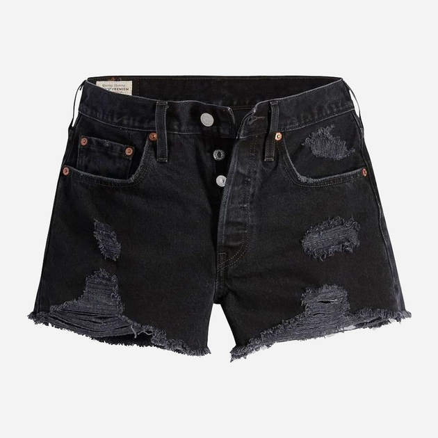 Spodenki damskie jeansowe Levi's 501 Original Short 56327-0318 30 Czarne (5401105537722) - obraz 7