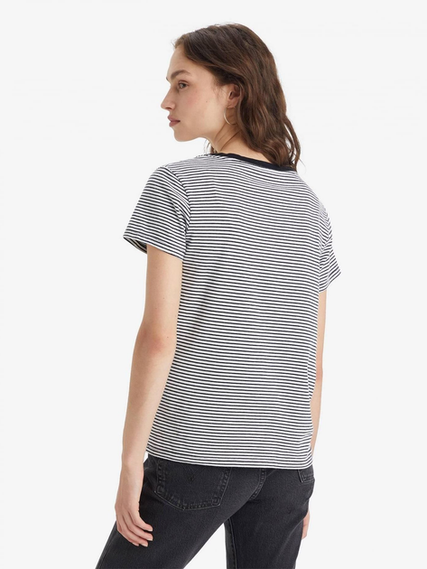 Футболка бавовняна жіноча Levi's Perfect Vneck 85341-0004 M Annalise Stripe (5400816655039) - зображення 2