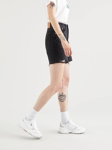 Шорти джинсові жіночі Levi's 501 Mid Thigh Short 85833-0016 26 Чорні (5400970000430) - зображення 2