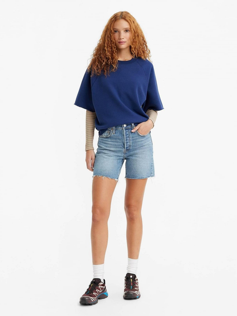 Spodenki damskie jeansowe Levi's 501 Mid Thigh Short 85833-0034 30 Granatowe (5401105690083) - obraz 5