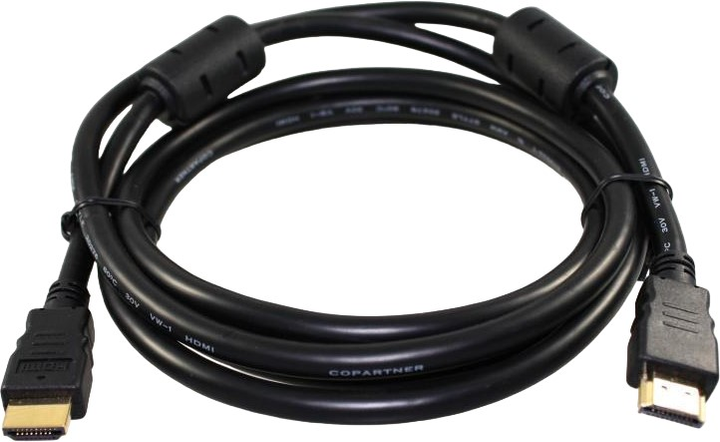 Kabel Reekin HDMI - HDMI Ferrit Full HD 10 m Black (HDMI-027-10M) - obraz 1