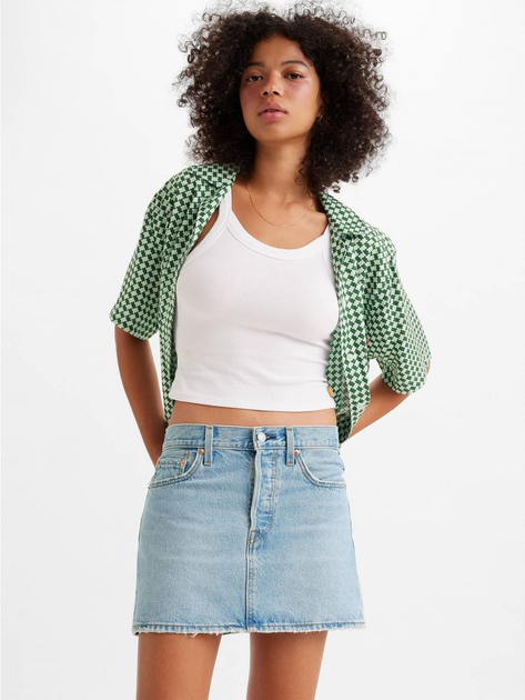 Спідниця джинсова міні літня пряма жіноча Levi's Icon Skirt A4694-0003 29 Front And Center (5401105468361) - зображення 5
