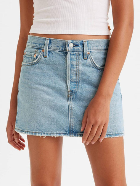 Спідниця джинсова міні літня пряма жіноча Levi's Icon Skirt A4694-0003 29 Front And Center (5401105468361) - зображення 6