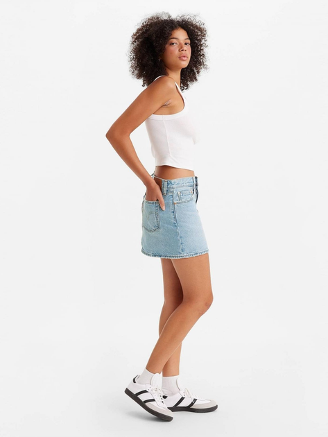 Spódnica trapezowa damska jeansowa Levi's Icon Skirt A4694-0003 30 Niebieska (5401105468378) - obraz 4