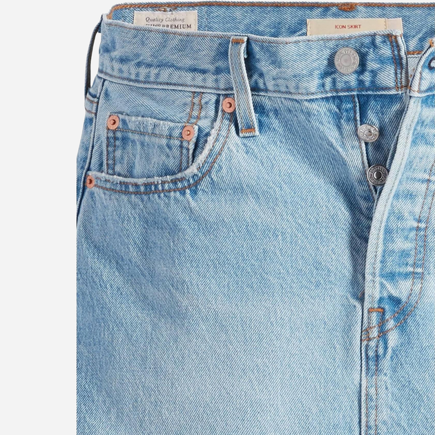 Spódnica trapezowa damska jeansowa Levi's Icon Skirt A4694-0003 30 Niebieska (5401105468378) - obraz 7
