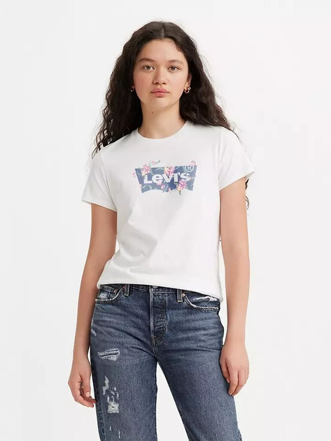 Koszulka damska bawełniana Levi's The Perfect Tee 17369-2521 XS Biała (5401128873128) - obraz 1