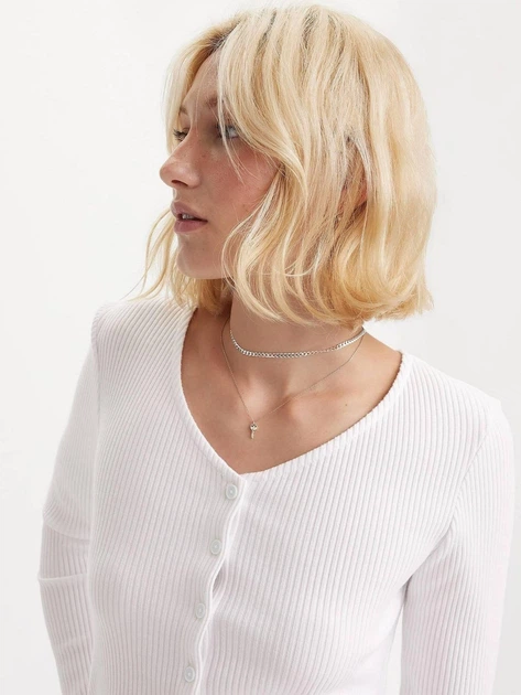 Кардиган жіночий Levi's Monica Ls A7194-0001 L White + (5401128681952) - зображення 4