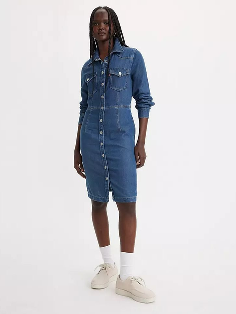 Sukienka koszulowa damska Levi's Otto Western Dress A7565-0000 XS Granatowa (5401128687435) - obraz 3