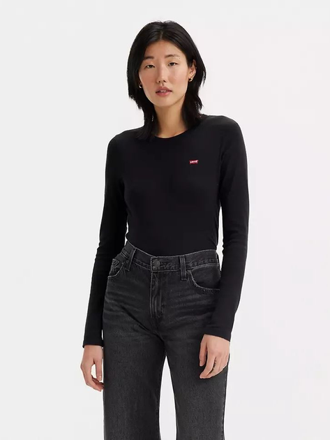 Лонгслів довгий жіночий Levi's Ls Baby Tee 69555-0014 XS Caviar (5400816762300) - зображення 3