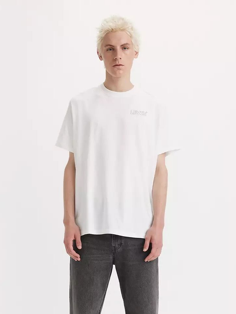 Koszulka męska bawełniana Levi's Ss Relaxed Fit Tee 16143-1230 XL Biała (5401128653119) - obraz 3