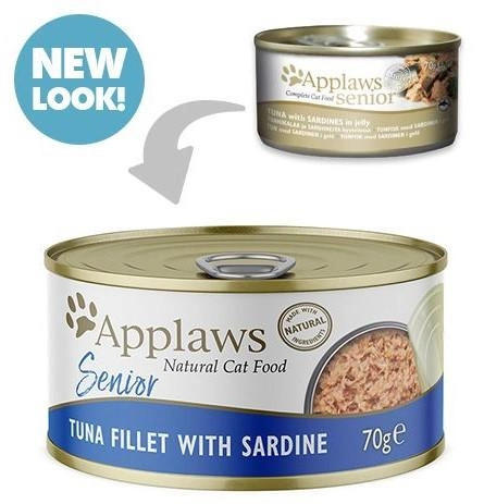 Karma mokra dla kotów Applaws Wet Cat Food Senior tuna sardines 70 g (5060708560836) - obraz 2