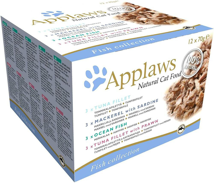 Вологий корм для котів Applaws Wet Cat Food Fish collection 12 x 70 г (5060333437381) - зображення 1