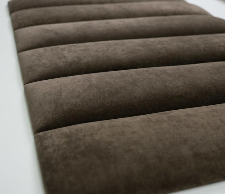 Самоклеящиеся мягкая стеновая панель Soft Pan 15х60x3,7 см велюр матовый шоколад (156019) - изображение 2