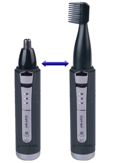 Триммер беспроводной Gemei GM-3109 2 в 1 - бритва для носа и ушей - изображение 9