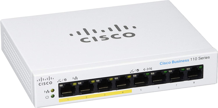 Комутатор Cisco CBS110-8PP-D-EU - зображення 1