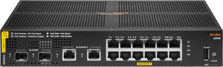 Przełącznik HPE Aruba 6000 12G R8N89A (190017541853) - obraz 2