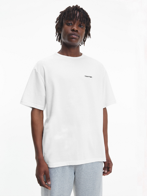 Футболка довга чоловіча Calvin Klein Underwear 000NM2298E-100 M Біла (8719856377618) - зображення 1