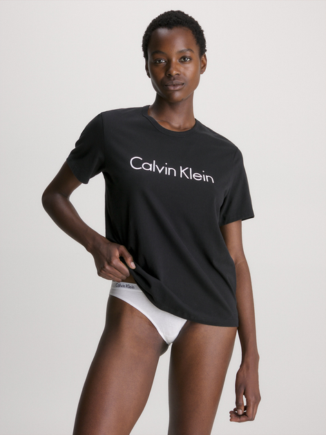 Футболка бавовняна жіноча Calvin Klein Underwear 000QS6105E-001 XS Чорна (8719113341321) - зображення 1