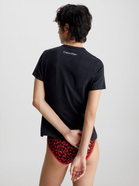 Футболка бавовняна жіноча Calvin Klein Underwear 000QS6945E-UB1 M Чорна (8720107309692) - зображення 2