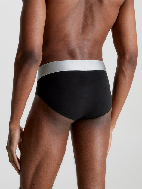 Zestaw majtek męskich typu slipy bawełnianych Calvin Klein Underwear 000NB3129A-MPI 2XL 3 szt Czarny/Biały/Szary (8719855393985) - obraz 3