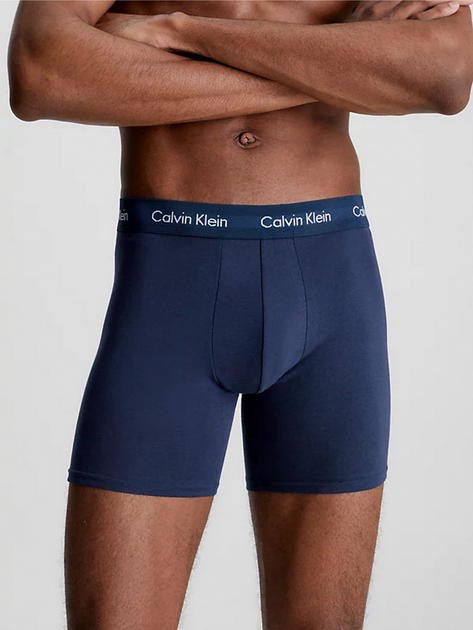 Zestaw majtek bokserek męskich bawełnianych Calvin Klein Underwear 000NB1770A-4KU M 3 szt. Czarny/Granatowy/Niebieski (8719115052713) - obraz 2