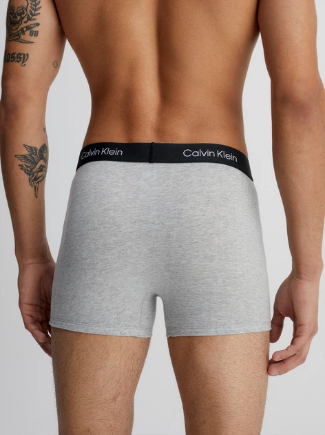 Zestaw majtek męskich typu bokserki bawełnianych Calvin Klein Underwear 000NB3528A-6H3 XL 3 szt Szary/Czarny/Biały (8720107557819) - obraz 3