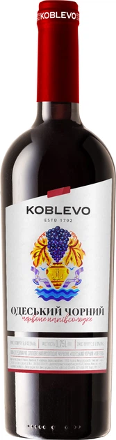Вино Коблево Одеський чорний червоне напівсолодке 0.75 л 9-13% (4820004929710) - Фото 1 Вино Коблево Одеський чорний червоне напівсолодке 0.75 л 9-13% (4820004929710) - зображення 1