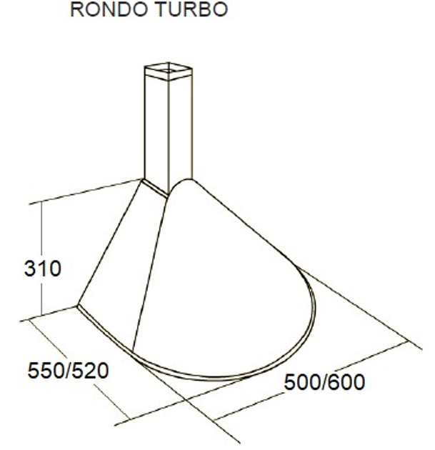 Okap kuchenny Akpo WK-5 Rondo Turbo Biały - obraz 2