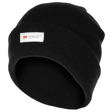В'язана шапка утеплена з відворотом MFH 3M Thinsulate Чорна - зображення 1