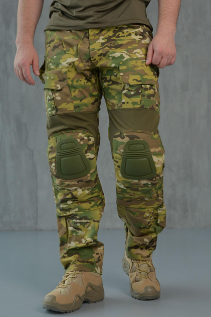 Тактический костюм Куртка парка и брюки с наколенниками цвет мультикам размер L - изображение 2
