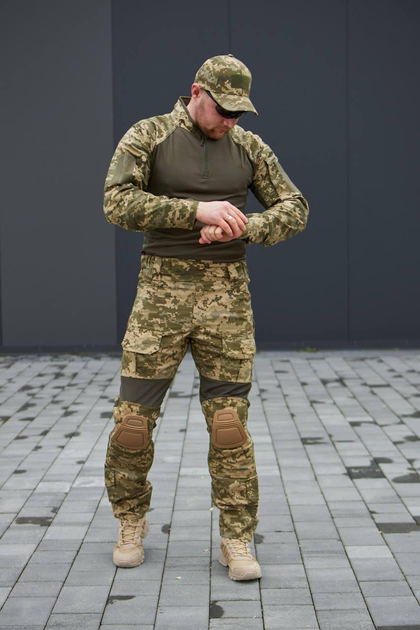 Тактичні чоловічі штани з наколінниками піксель розмір M - зображення 2