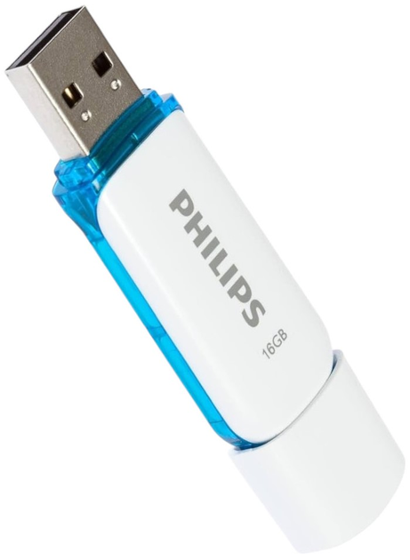 Pendrive Philips Snow Edition 16GB USB 2.0 Blue (FM16FD70B/00) - obraz 1