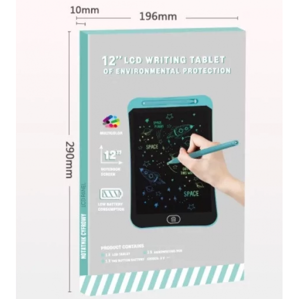 LCD планшет для малювання та нотаток Writing Tablet 12 дюймів (D-2019090629) - зображення 8