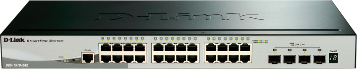 Комутатор D-Link DGS-1510 Managed L3 Gigabit Ethernet (DGS-1510-28X/E) - зображення 1