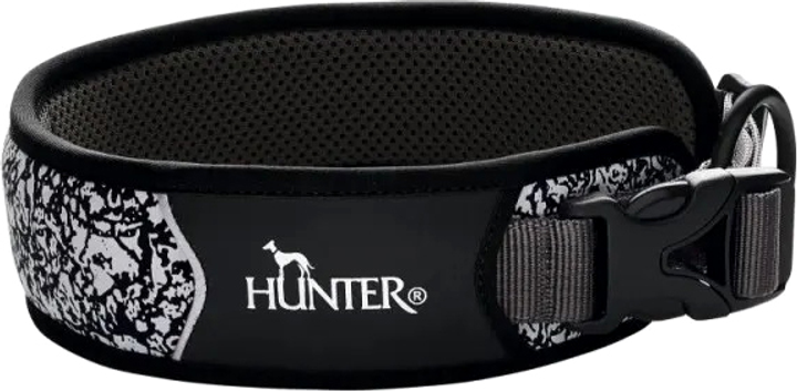 Obroża dla psów Hunter Divo Reflect S 25 - 35 cm Black/Grey (4016739689641) - obraz 1