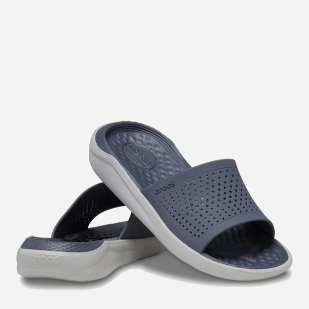 Чоловічі шльопанці для пляжу Crocs LiteRide 205183-4EA 43-44 (M10/W12) 28 см Сірі (196265589616) - зображення 3