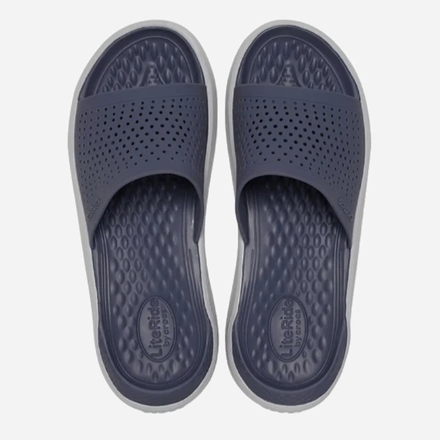 Чоловічі шльопанці для пляжу Crocs LiteRide 205183-4EA 46-47 (M12) 30 см Сірі (196265589630) - зображення 4